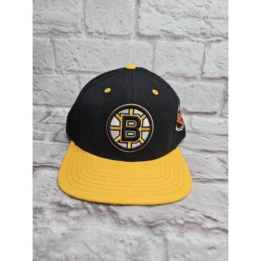 Boston Bruins NHL Hockey American Needle Snapback Hat Cap Black Yellow